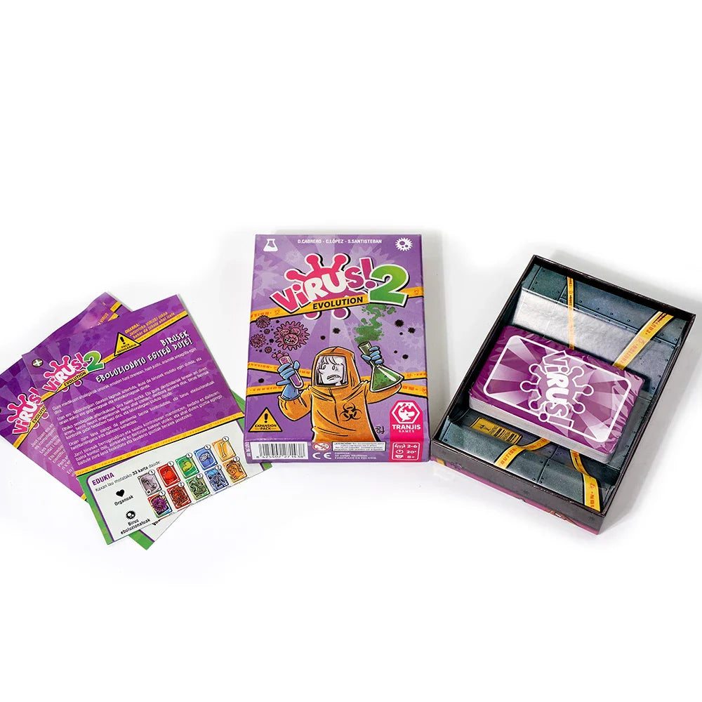 Bilingual Virus Card Game - Spanish & English Party Card Game for Family and Friends (Ages 14+)