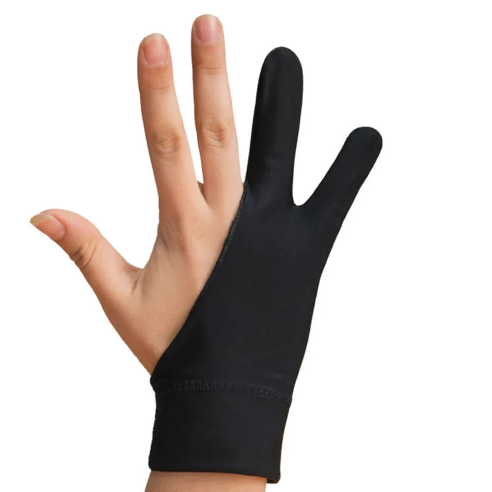 Two-Finger Drawing Glove for Graphics Tablets & Touchscreens – Sweatproof Artist Glove, Animal Print, Ambidextrous (S, M)