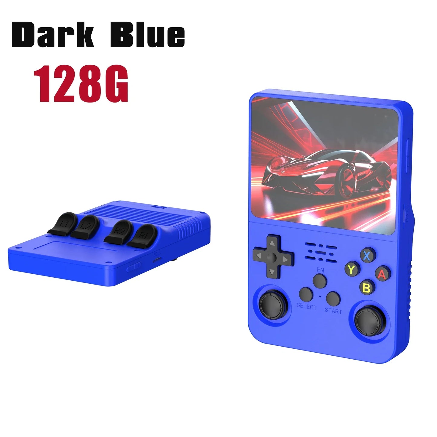 Retro Handheld Game Console 3.5" IPS (8.9 cm) 64GB Portable Linux Player, Preloaded 15,000+ Games, USB-C Charging