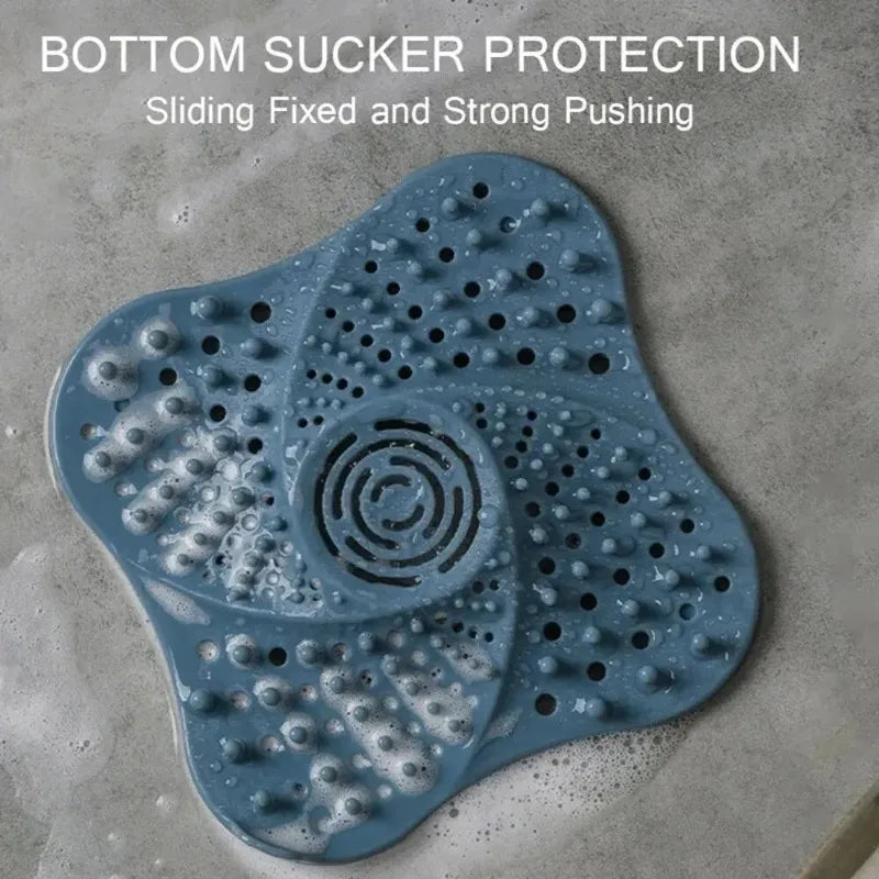 1-Pack Anti-Clog Hair Catcher Drain Cover for Shower Floor & Sink – TPR Strainer Filter