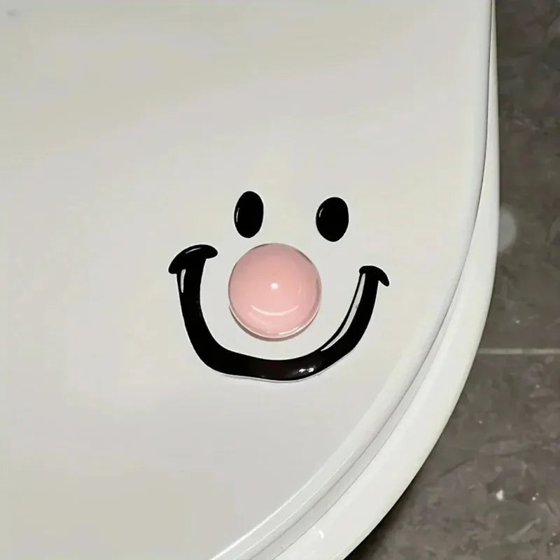 Dopamine Smile Ball Toilet Lid Lifter Handheld Round Toilet Seat Cover Opener PP Bathroom Accessory