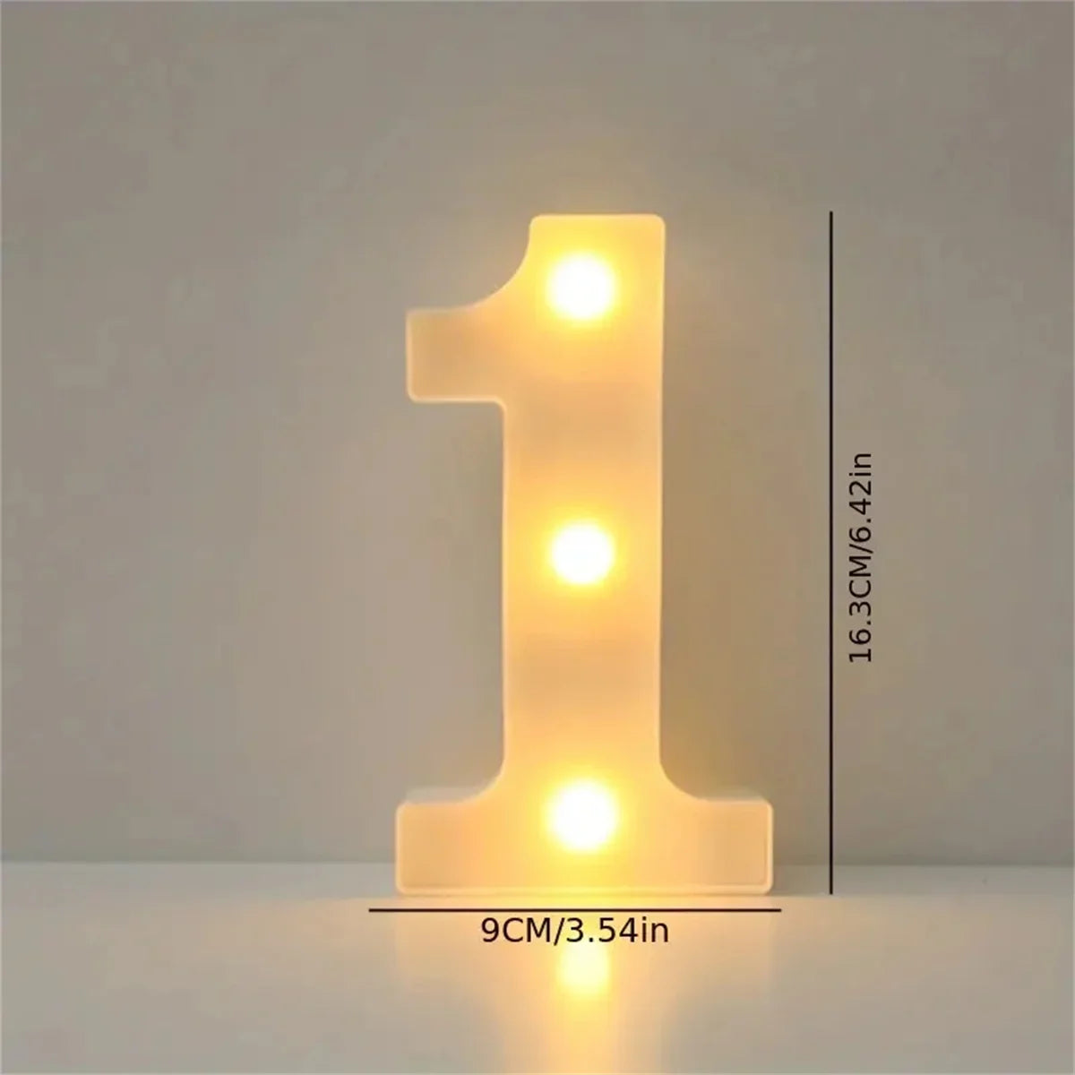 16cm (6.3 in) LED Marquee Letter & Number Light - Battery-Operated Night Lamp for Home, Wedding, Bar & Party Decor
