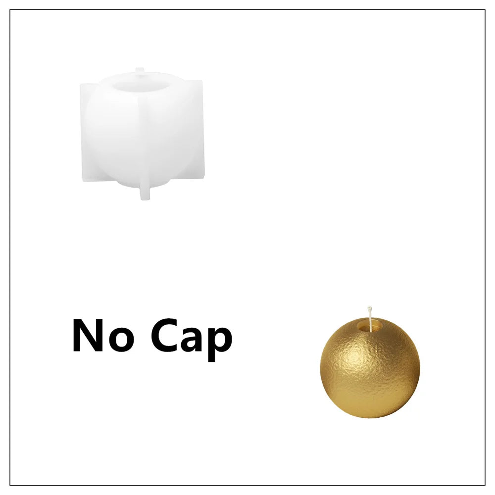DIY Christmas Bauble & Tree Candle Silicone Mold Set, 3 Sizes, Platinum Silicone for Scented Candle Making