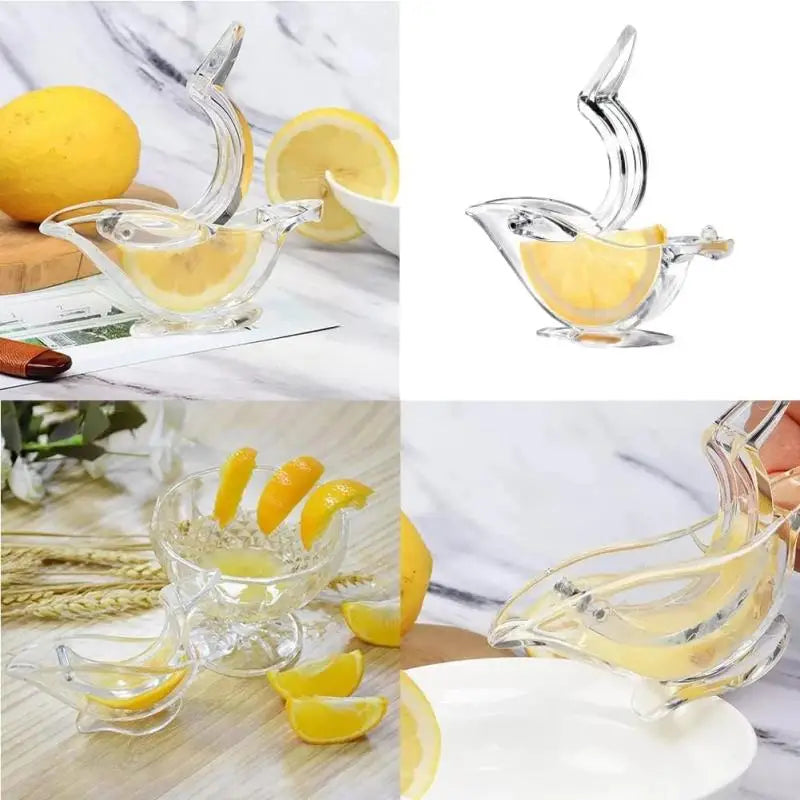 1/2/3-Pack Mini Portable Bird-Shaped Citrus Juicer – Handheld Lemon & Orange Squeezer, Transparent Acrylic
