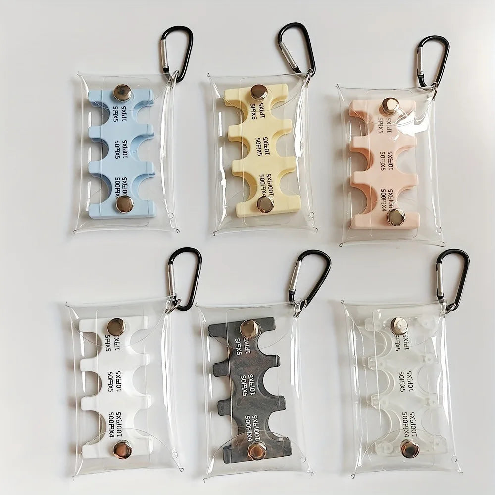 Portable Transparent Coin Clip Organizer Wallet – Small PVC Travel Coin & Card Holder