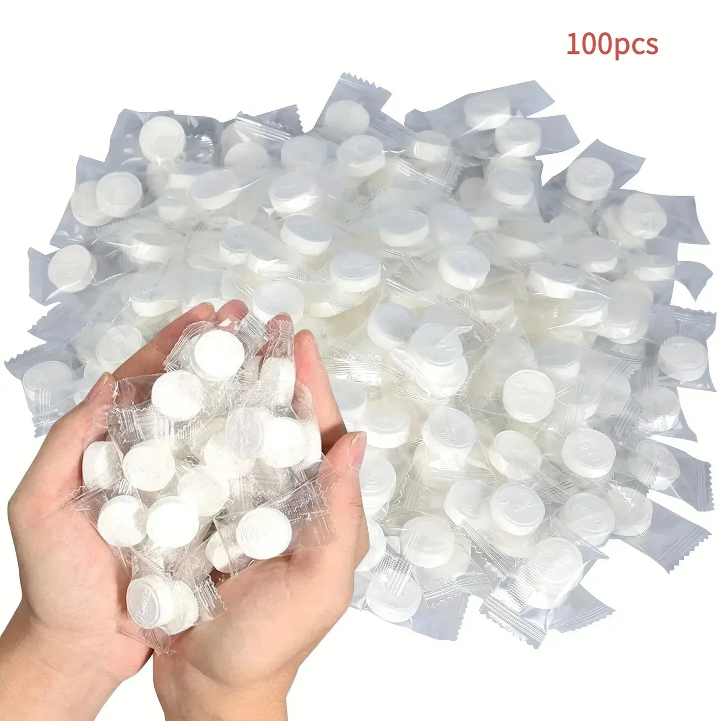50/100 Pack Portable Compressed Facial Towels Disposable Non-Woven Makeup & Cleansing Wipes