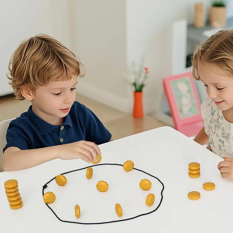 Magnetic Stones Strategy Game, Portable Magnetic Board Family Game for Kids & Adults