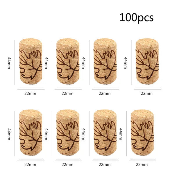 50/100 Pack Natural Cork Wine Bottle Stoppers – Reusable Sealing Corks for Wine Bottles, Bar & Kitchen Accessories