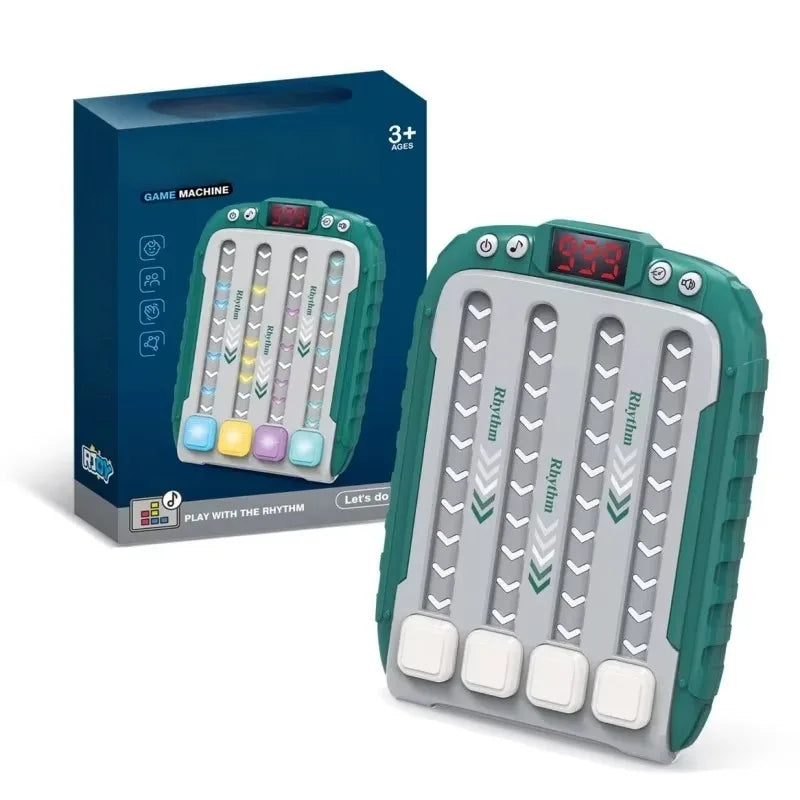 Electronic Rhythm Push Game Toy — Light-Up Montessori Travel Puzzle | Educational Sensory Game