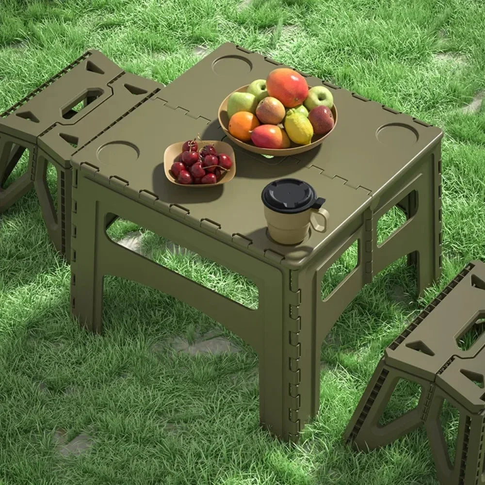 Portable Folding Plastic Camping Table – Lightweight Picnic Desk for Outdoors