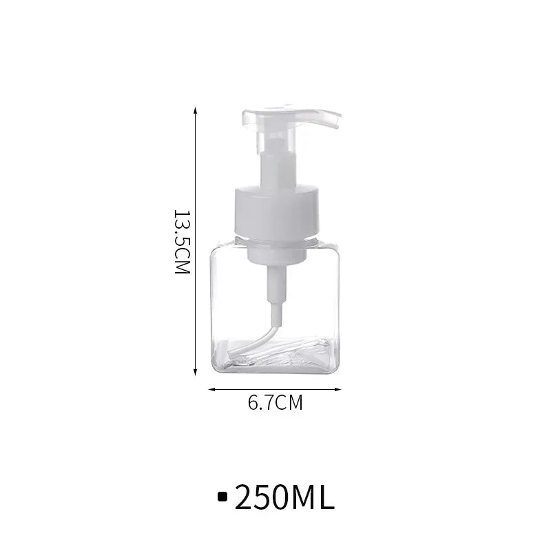 Foaming Pump Bottle Dispenser - 250 ml (8.5 fl oz) & 450 ml (15.2 fl oz), Portable Foam Soap Dispenser for Travel & Bathroom, Pack of 1-4