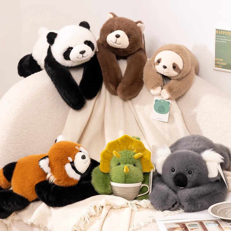 Plush Animal Cushion Pillow 60cm & 65cm - Koala, Capybara, Bear, Dinosaur, Raccoon, Frog, Turtle, Sika Deer