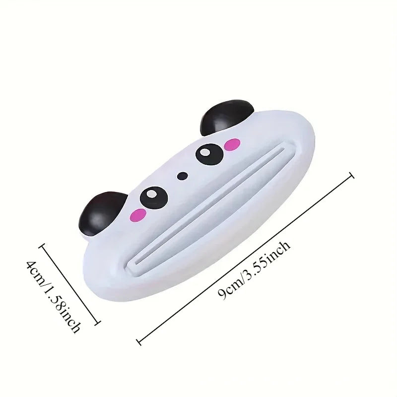 Cartoon Rolling Toothpaste Squeezer Dispenser for Kids – Tube Saver Holder (1.6 x 3.5 in / 4 x 9 cm) – 1 or 2-Pack