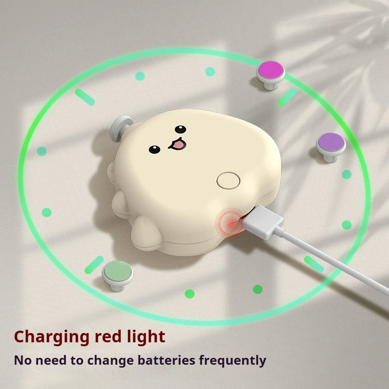 Rechargeable Newborn Electric Nail Clipper & Baby Nail Grinder Set - Anti-Clamp Scissors, Cartoon Design
