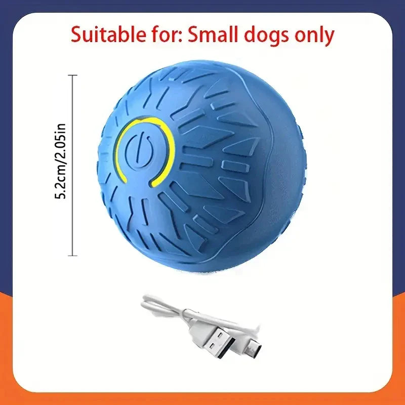 Automatic Interactive Dog Toy Ball USB Rechargeable Rolling Bouncing Chew Toy for Puppies to Large Dogs — Sizes 5.2 cm / 6.7 cm (2.05 in / 2.64 in)