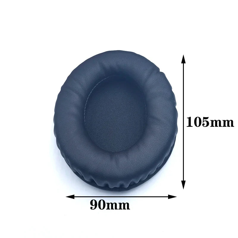 Oval Replacement Ear Pads for Headphones - Leather Foam Cushions, Multiple Sizes (60x70 to 90x110 mm / 2.36x2.76 to 3.54x4.33 in)