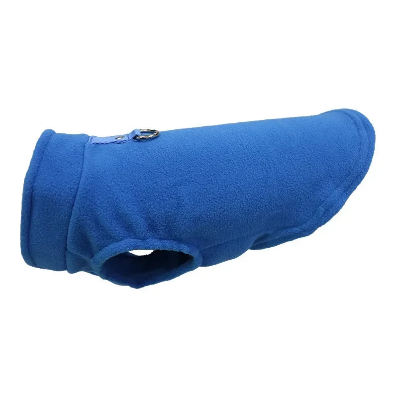 Winter Fleece Pet Jacket Vest with D-Ring – Warm Dog & Cat Coat for Small Breeds (Chihuahua, French Bulldog)