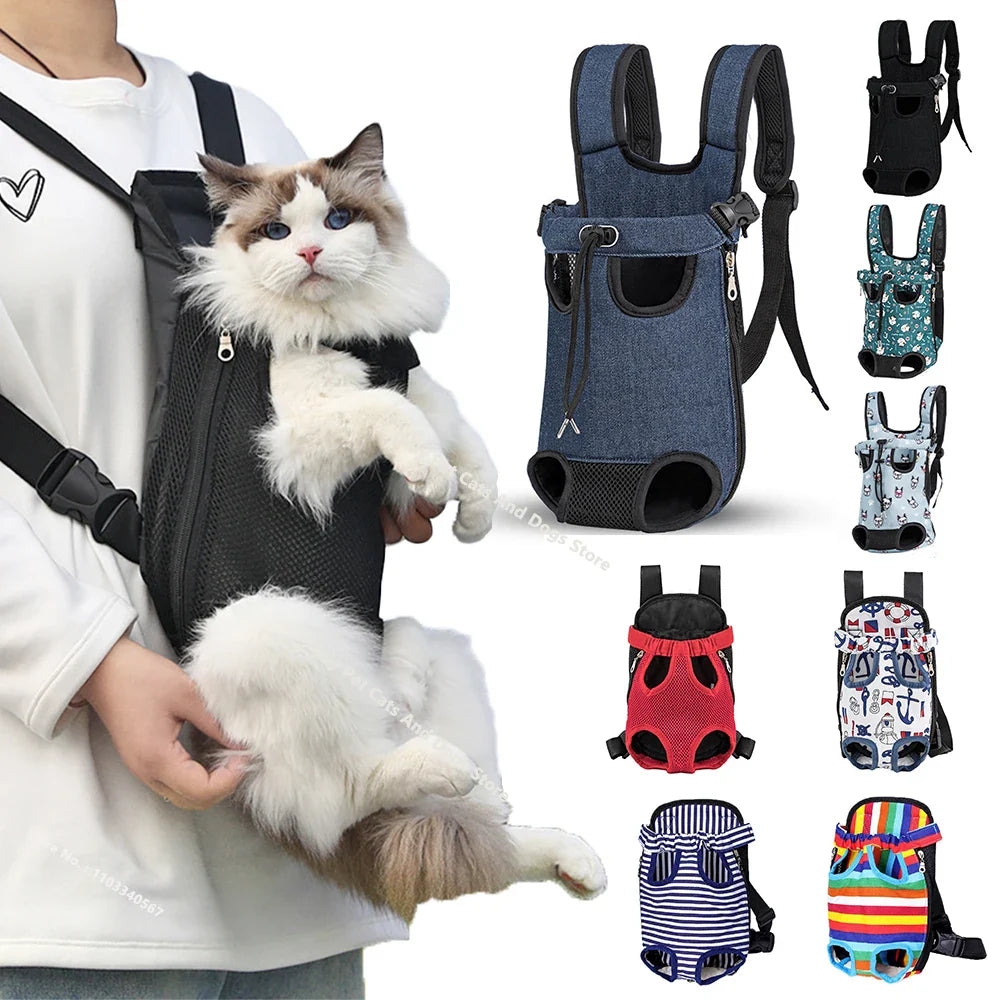 Breathable Camouflage Mesh Dog Carrier Backpack — Adjustable Pet Backpack for Small Dogs up to 22 lb (10 kg)