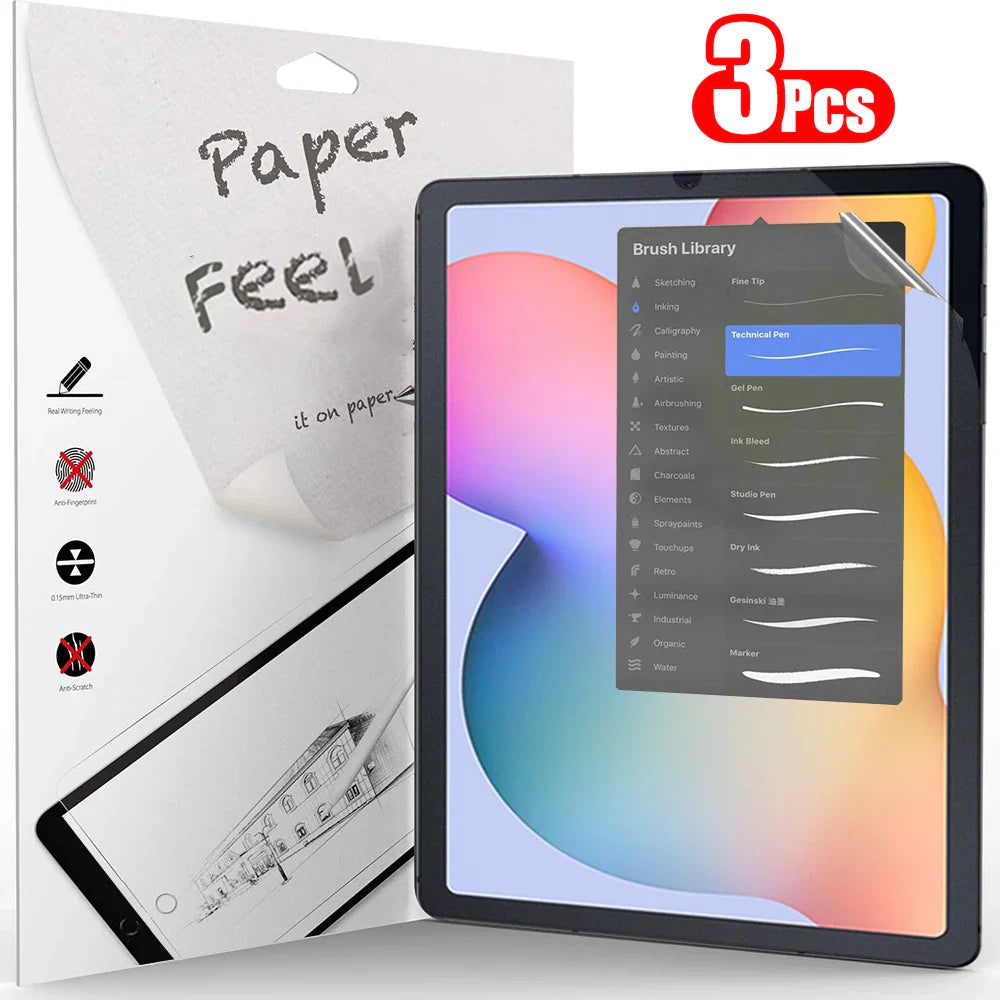 3-Pack Paper-Feel Matte Screen Protector for 11-Inch (27.9 cm) Tablet — Paperlike Drawing & Writing, PET, Anti-Glare, No Glass