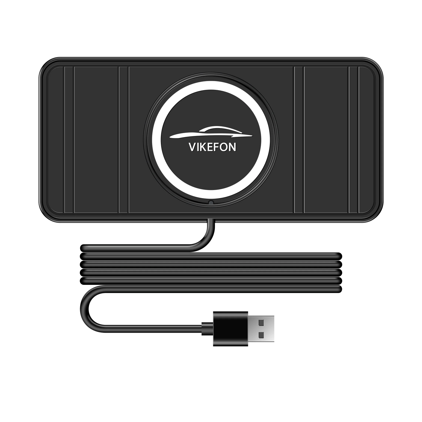 30W Qi Wireless Car Charger Pad – Silicone Non-Slip Fast Charging Mat for Qi-Compatible Phones