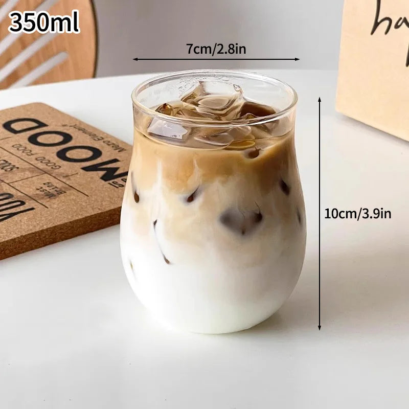 Aesthetic Glass Tumbler 865ml (29.2oz) — Iced Coffee, Latte, Water & Cocktail Cup