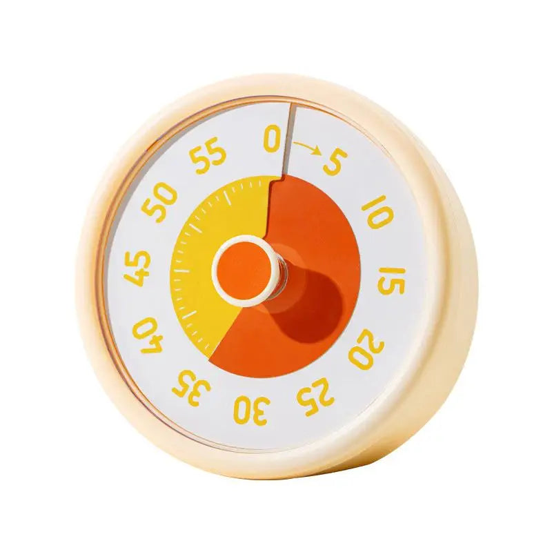 Visual 60-Minute Silent Countdown Timer, Round Kitchen Timer for Time Management & Study