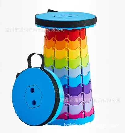 Telescopic Folding Camping Stool — Lightweight Portable Adjustable Foldable Seat for Fishing, Beach & Outdoor