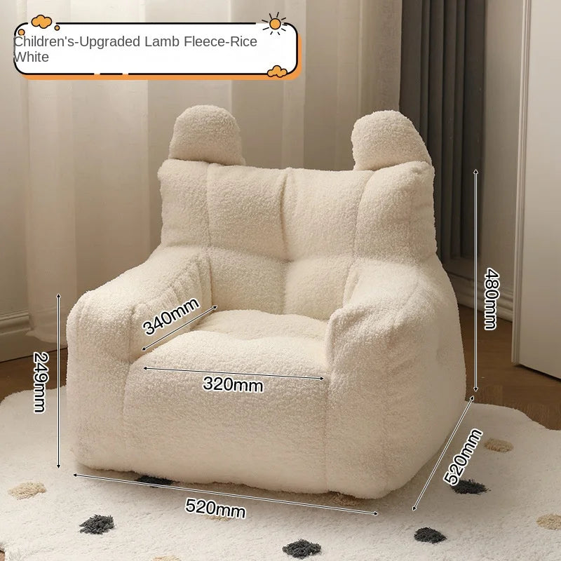 Eco-Friendly Nordic Kids Sofa Chair - Soft Backrest Bean Bag for Toddlers and Kids