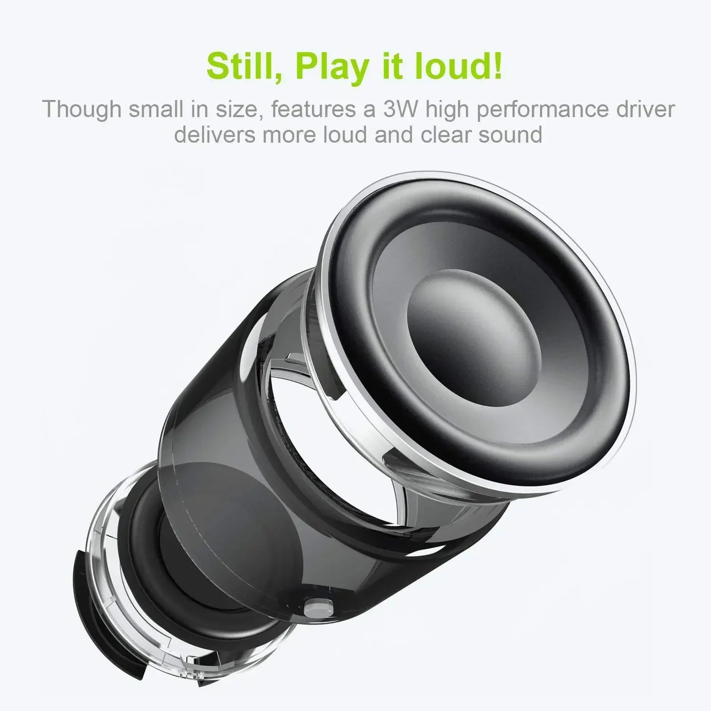 Mini Bluetooth Speaker IPX7 Waterproof, Extra Bass Portable Speaker with Metal Body and Travel Case