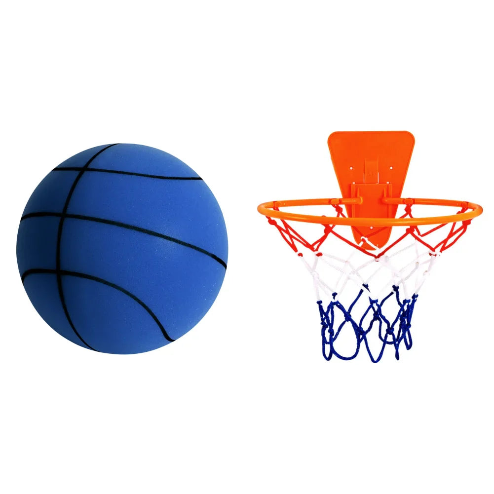 Kids Silent Foam Basketball - Indoor Squeezable Bounce Ball (No.3 / No.5 / No.7, 7–9.5 in | 18–24 cm)