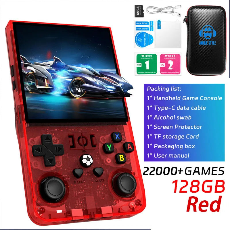 Retro Handheld Game Console 4.0 Inch (10.16 cm) IPS Screen Portable Pocket Player Linux 64GB/128GB 18,000+ Classic Games