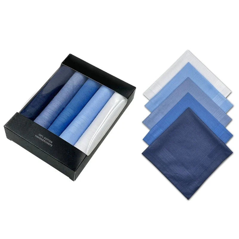 Soft Absorbent Pocket Handkerchiefs - Cotton-Feel 40x40cm (15.75x15.75in) - Solid Color 5pc/15pc Set