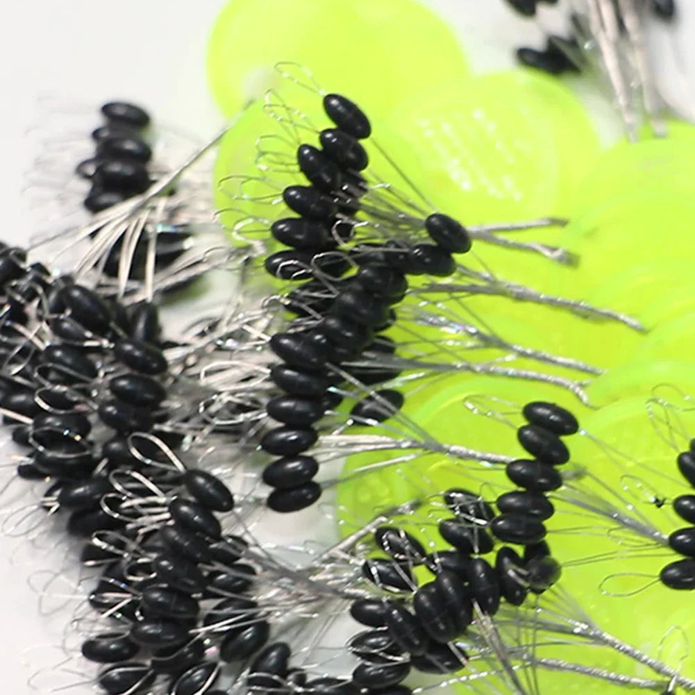 60pc (10-Group) Rubber Space Bean Stoppers for Fishing Floats – Carp Bait Line Stops (S/M/L)