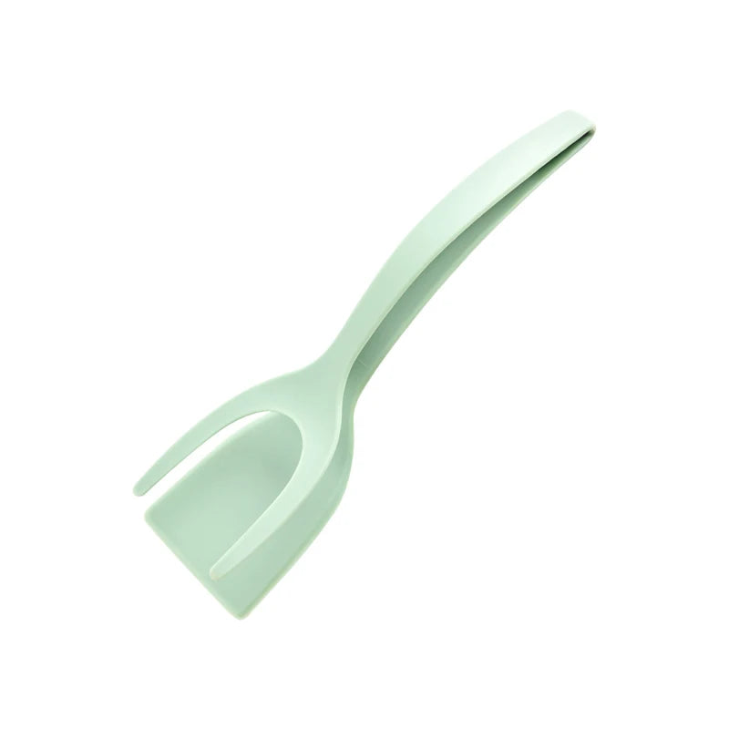 2-in-1 Grip & Flip Spatula Tongs – Nylon Nonstick Egg Flipper, Pancake & Omelet Turner