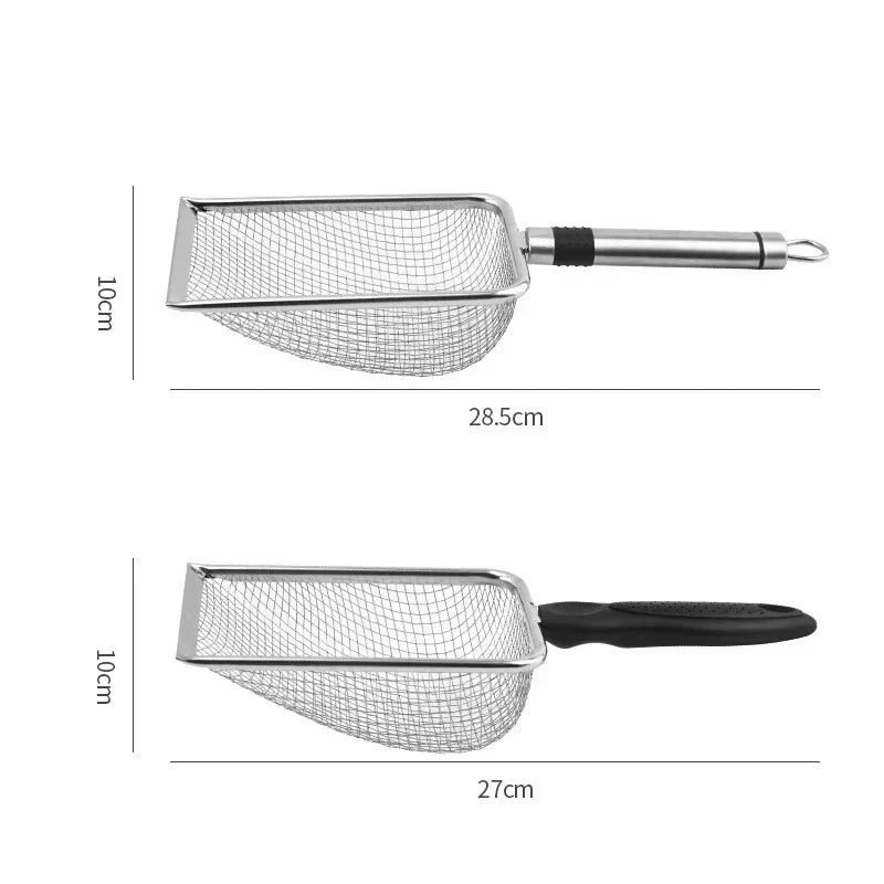 Aluminum Alloy Cat Litter Scoop – Large Long-Handle Stainless Steel Litter Shovel