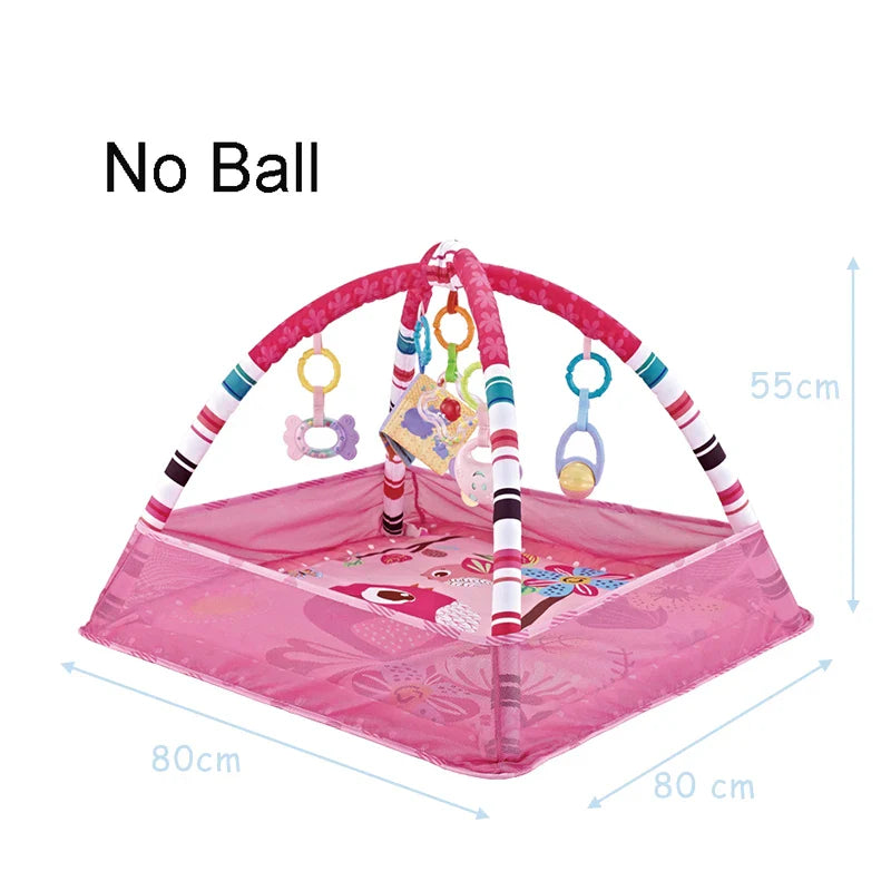 Baby Activity Gym Play Mat with Toy Rack – Educational Crawling Blanket & Infant Sensory Rug