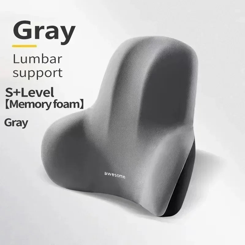 Memory Foam Lumbar Support Cushion for Car, Office & Gaming Chairs | Postpartum Waist Pain Relief Pillow