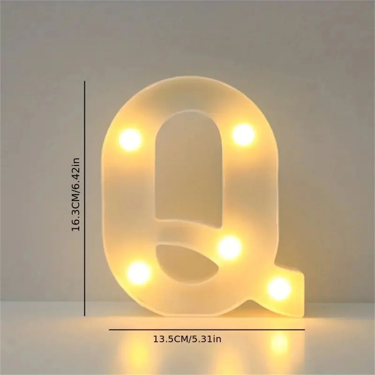 16cm (6.3 in) LED Marquee Letter & Number Light - Battery-Operated Night Lamp for Home, Wedding, Bar & Party Decor