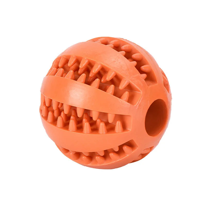Interactive Rubber Chew Ball for Dogs & Cats — Treat Dispenser & Tooth-Cleaning Puppy Toy (5 cm / 2 in & 7 cm / 2.8 in)