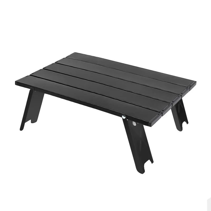 Lightweight Mini Roll-Up Aluminum Table – Portable Foldable Camping, Backpacking, Picnic, Fishing & BBQ Table