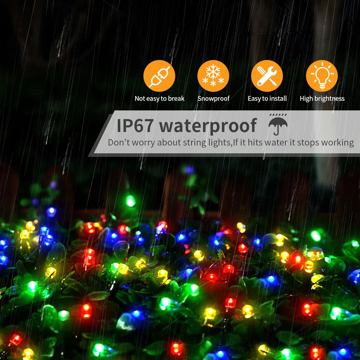 24V Outdoor LED Fairy String Lights – 10m/20m/30m/50m/100m (33ft/66ft/98ft/164ft/328ft) Warm White/White/Multicolor, IP65 Waterproof, 8 Modes