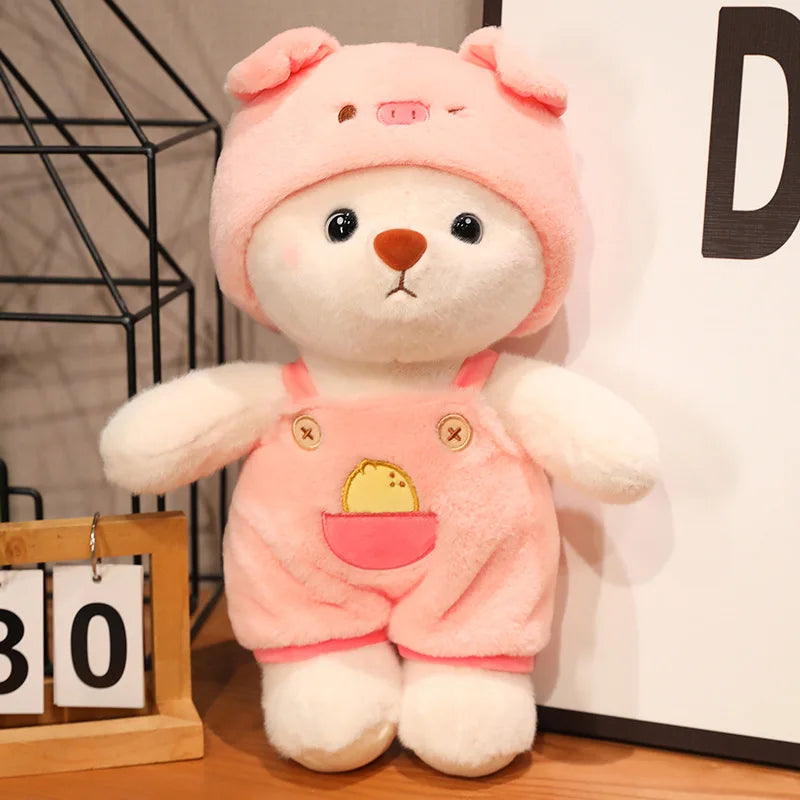 25/35cm (9.8/13.8 in) Anime Cosplay Joint Plushies Bear, Bunny, Duck, Shark and Pig Soft Stuffed Dolls for Girls