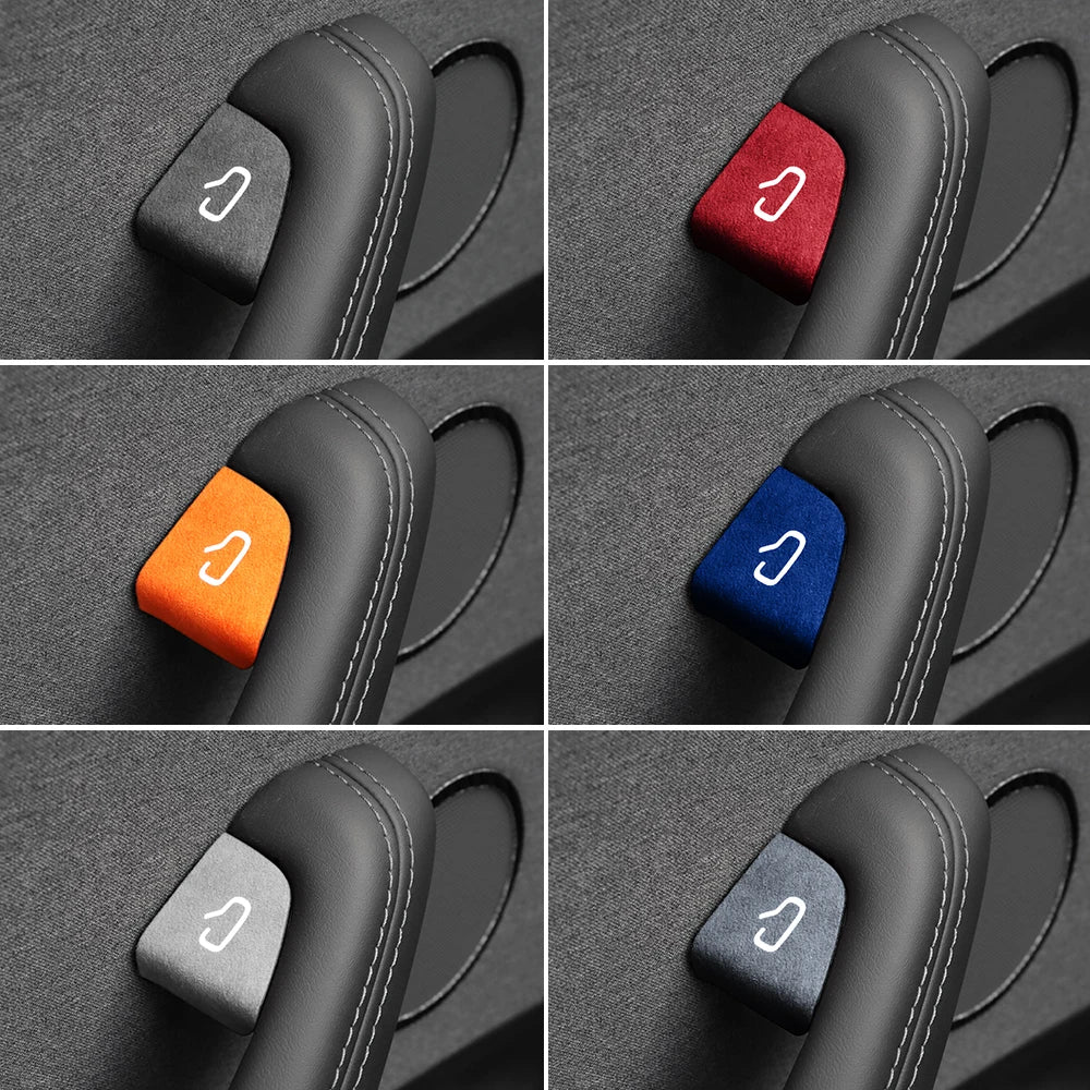 Premium Italian Alcantara Suede Door Switch Trim Cover - Interior Car Accessories (4-Pack)