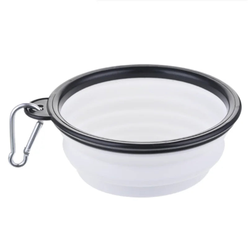 Collapsible TPR Travel Pet Bowl for Dogs & Cats — Portable Food & Water Dish (350/650/1000 ml | 12/22/34 oz)