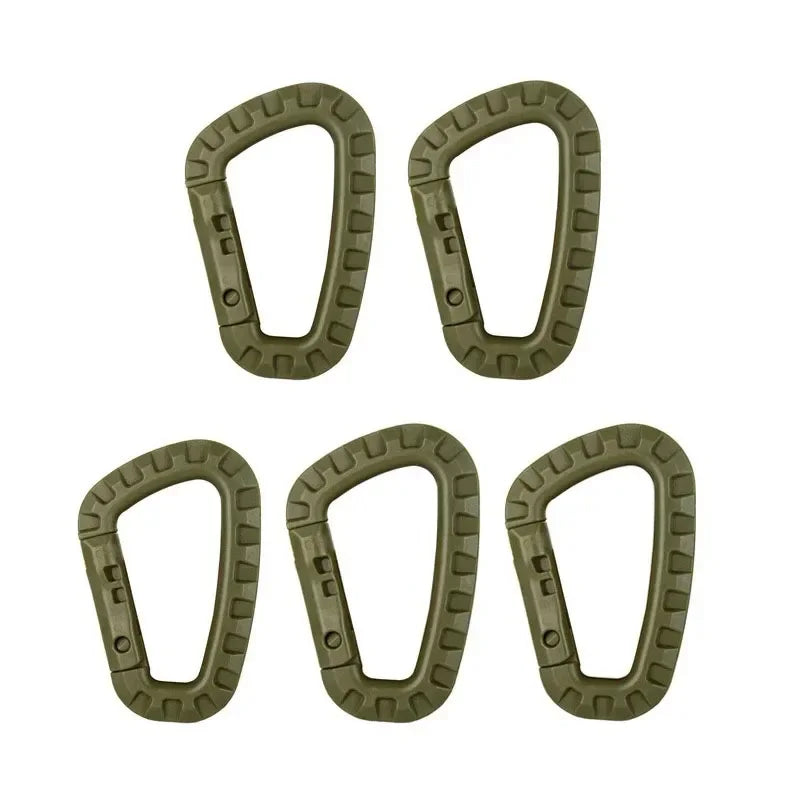 Tactical Carabiner D-Ring Clips for Backpack & Keychain - 1-10 Pack