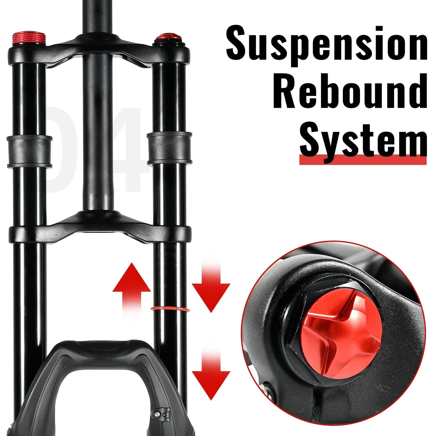 Double Crown Air Suspension Fork 150mm (5.9in) Travel for 27.5/29-inch MTB & E-Bike — Double-Shoulder, Air and Oil Damping