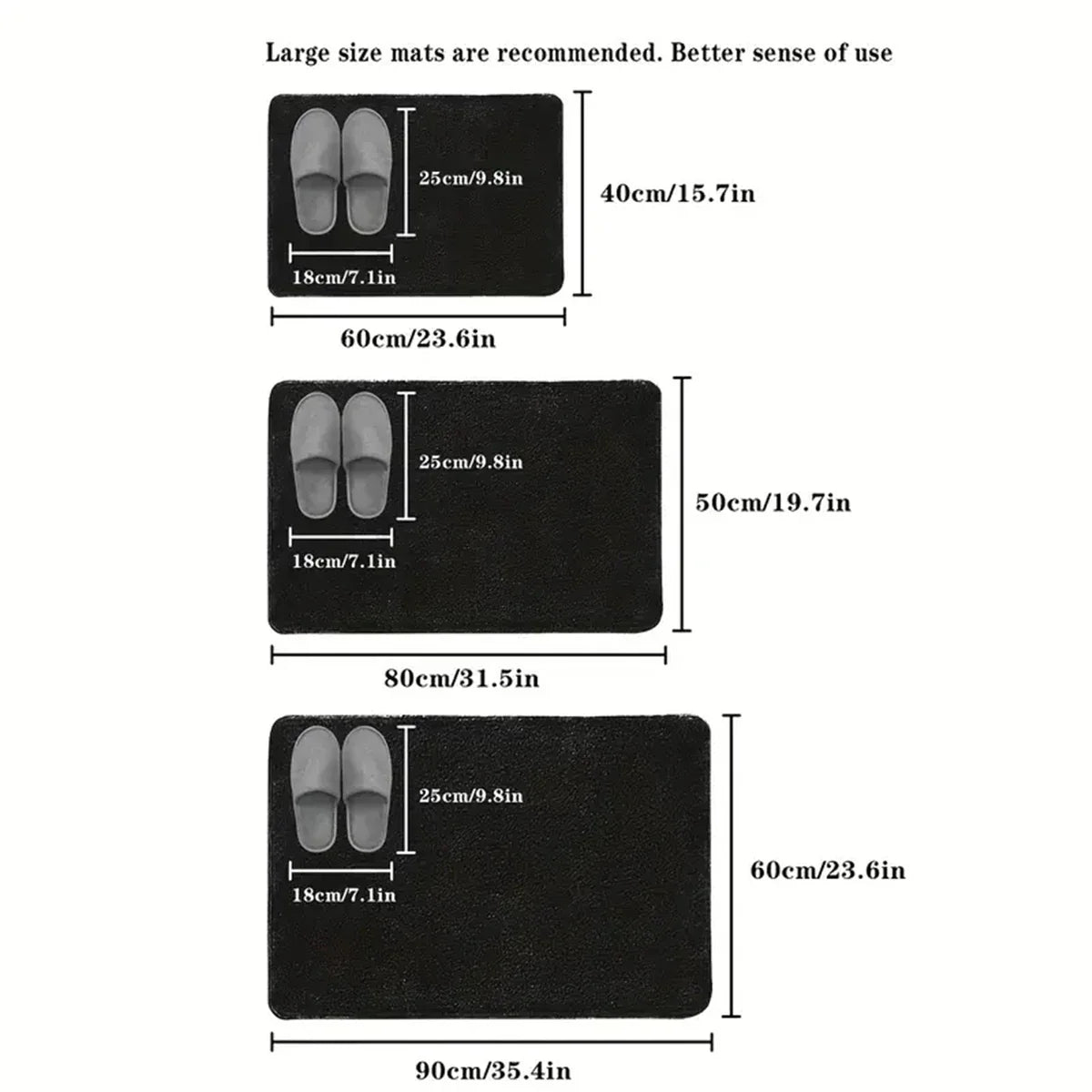 3D Non-Slip Cobblestone Bathroom Mat - Absorbent Quick-Dry Machine Washable Door & Floor Doormat