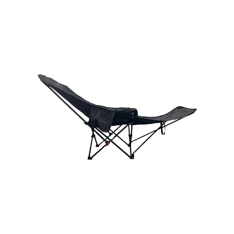 Foldable Recliner Chair with Curved Headrest, Padded Portable Camping & Relaxation Lounger
