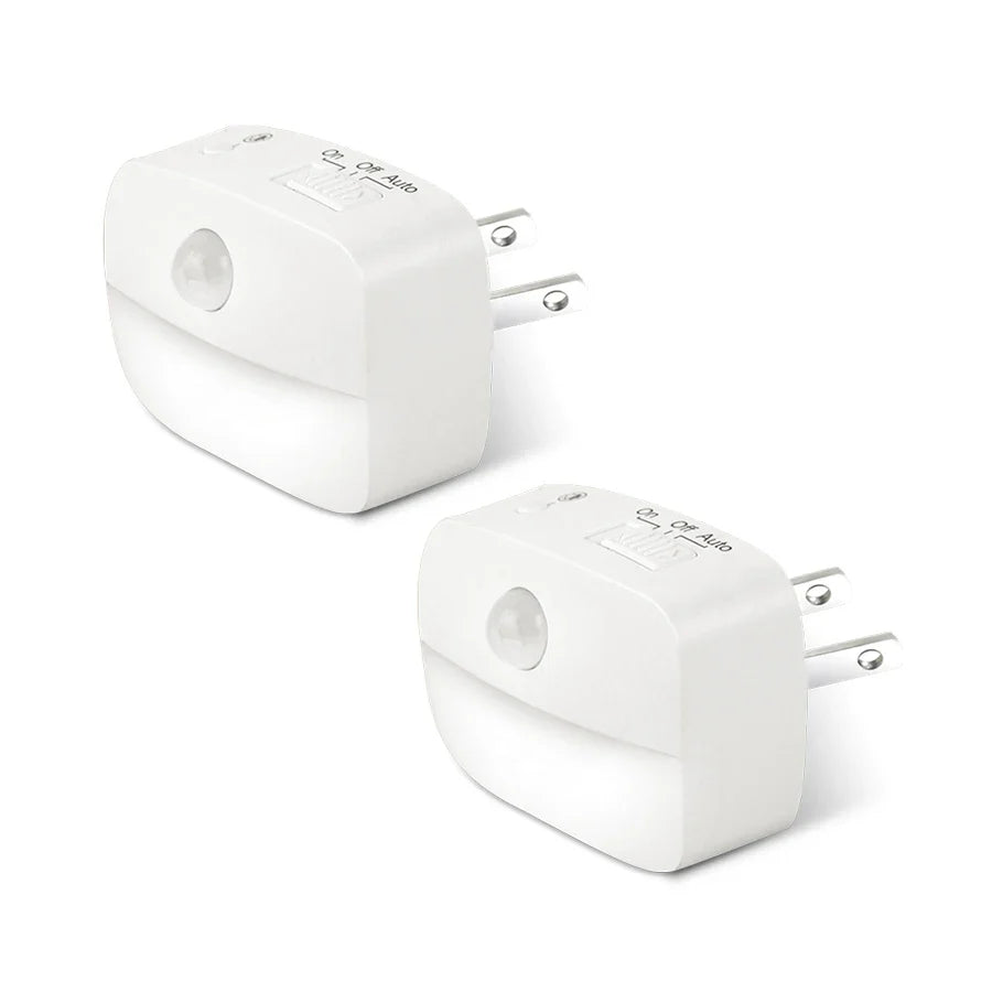 Plug-In Motion Sensor Night Light with Dusk-to-Dawn Sensor — Mini LED Nightlight for Bathroom, Hallway & Bedroom (EU/US Plug)