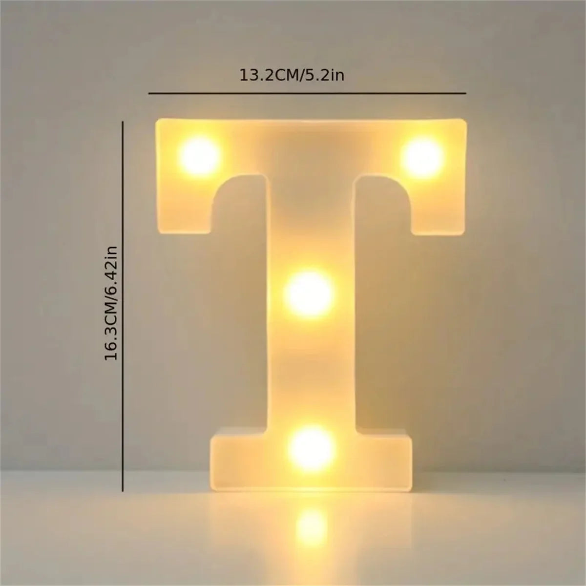 16cm (6.3 in) LED Marquee Letter & Number Light - Battery-Operated Night Lamp for Home, Wedding, Bar & Party Decor